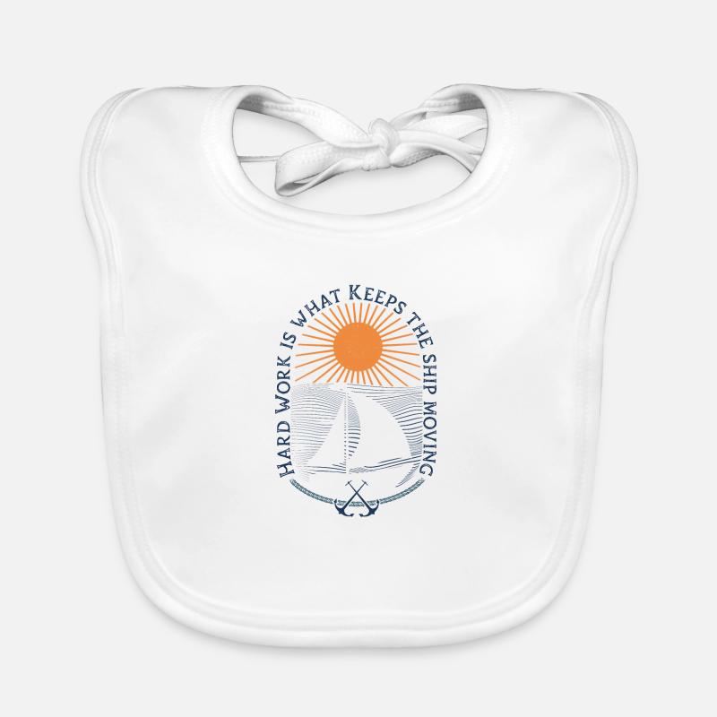 Inspirational Boat Phrase, Dad Gift, Nautical Organic Baby Bibs