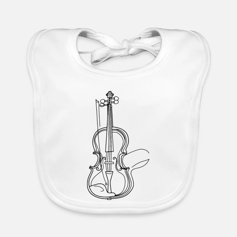 Dessin de violon Bavoir bio Bébé