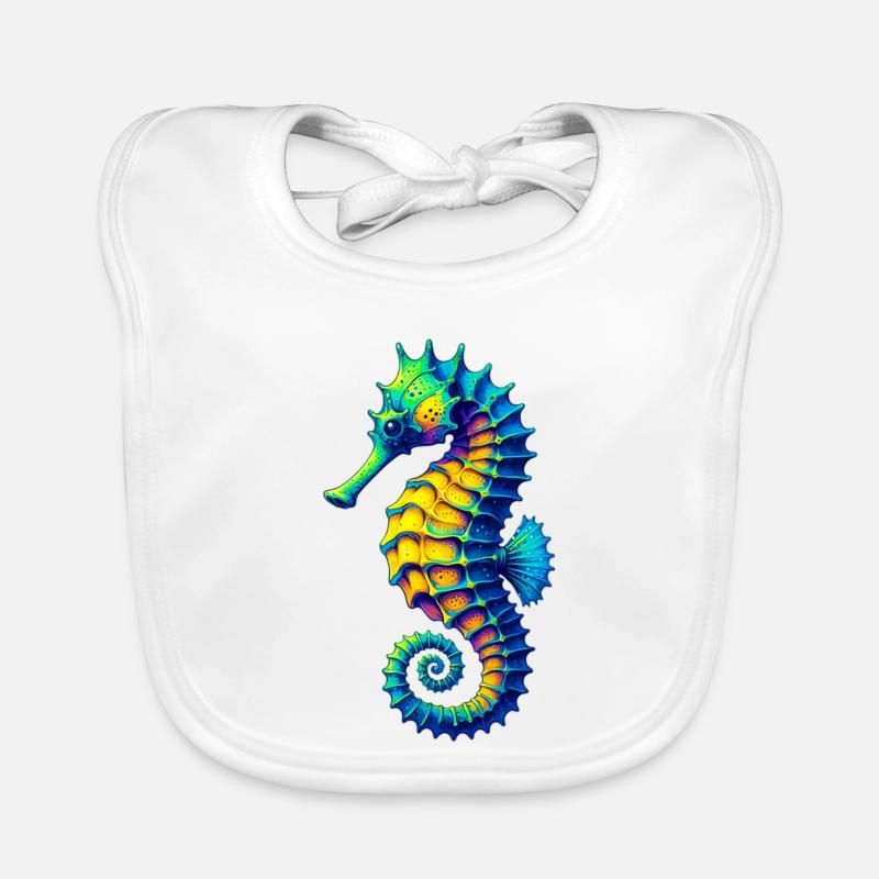 Seepferdchen Baby Bio-Lätzchen