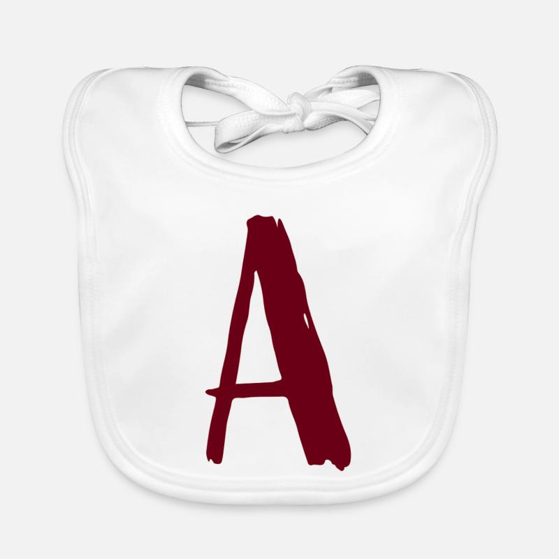 Logo d’art abstrait en rouge Bavoir bio Bébé