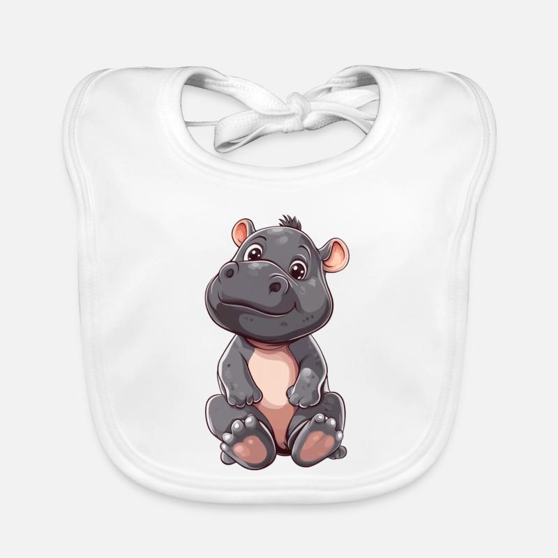 Nilpferd Baby Bio-Lätzchen