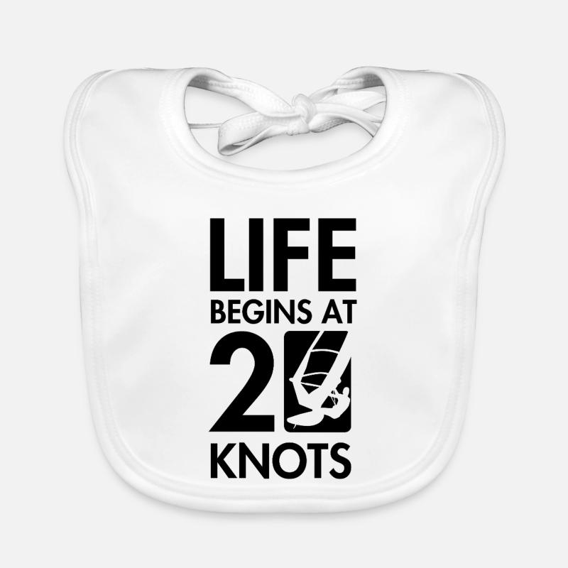 Windsurfen, das Leben beginnt bei 20knt Baby Bio-Lätzchen