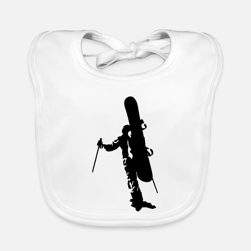 Freerider Snowboarder Bavoir bio Bébé