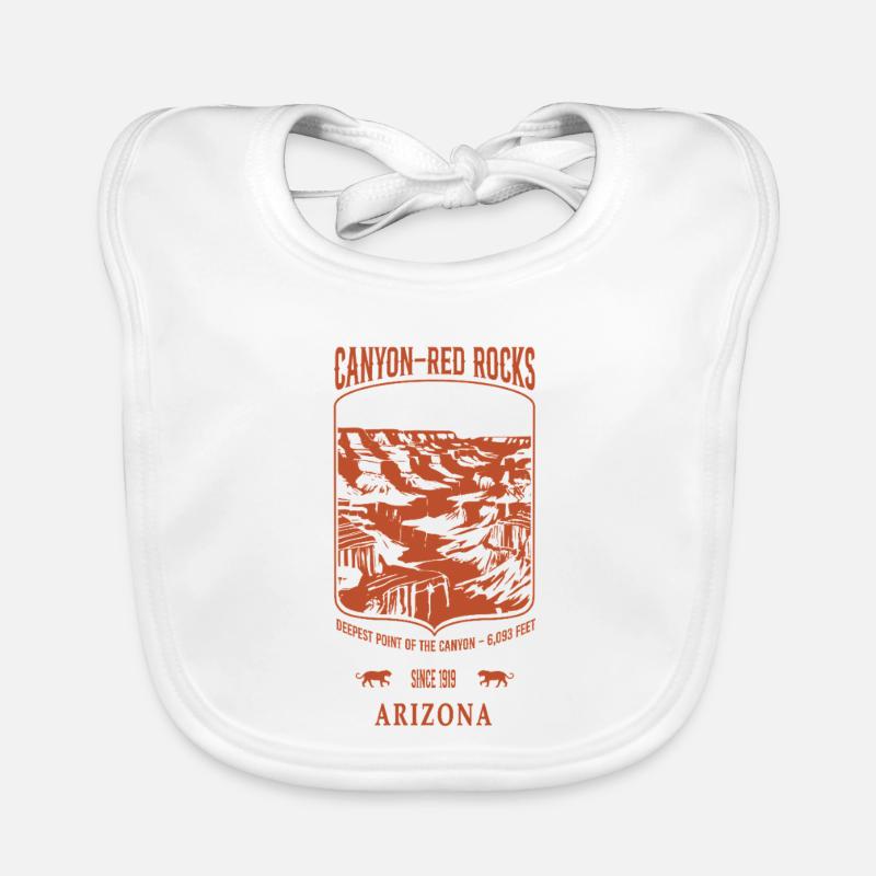 Canyon Arizona sable - Bavoir bio Bébé - blanc
