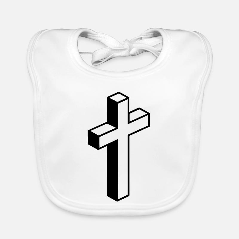 Kreuz Symbol Baby Bio-Lätzchen