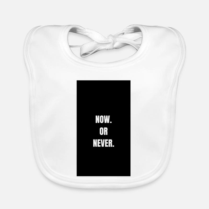 Jetzt Oder Nie - Starke Typo Baby Bio-Lätzchen