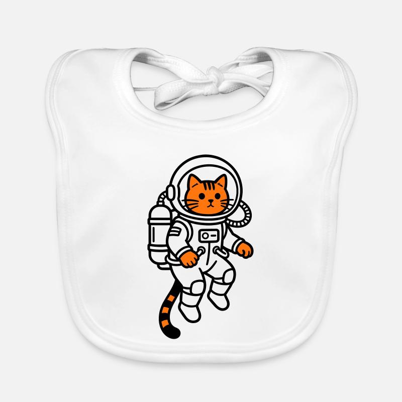 cat in space Organic Baby Bibs