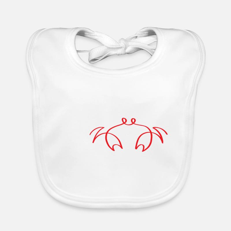 One Line Krabbe Baby Bio-Lätzchen