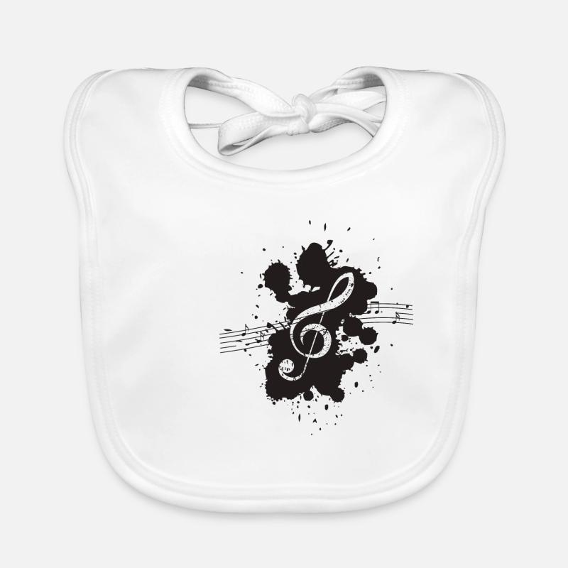 treble clef Organic Baby Bibs