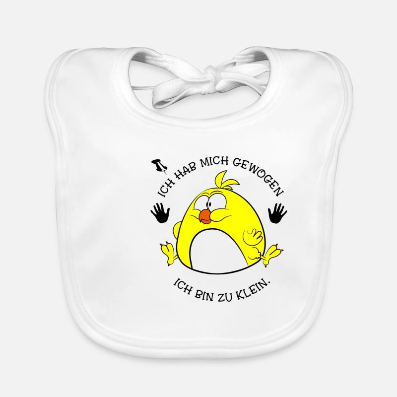 Ich habe mich gewogen ich bin zu klein Baby Bio-Lätzchen