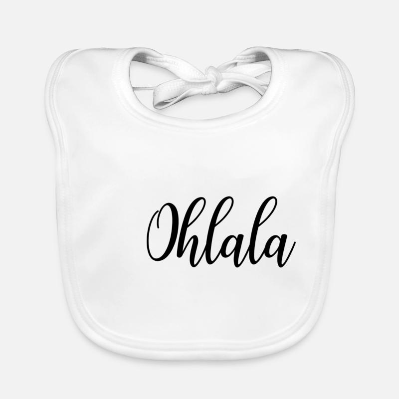 Ohlala lustige Sprüche Geschenkidee Baby Bio-Lätzchen