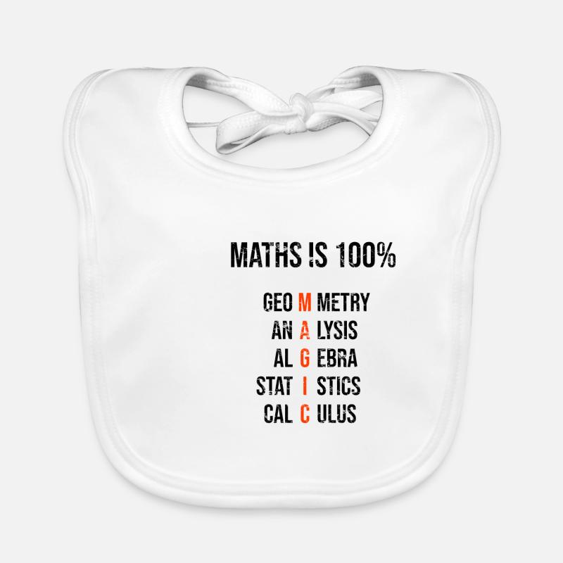 Les maths sont 100% magiques Bavoir bio Bébé