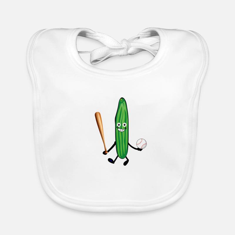 Baseball,Athlètes,Concombre,Concombres,Athlètes Bavoir bio Bébé