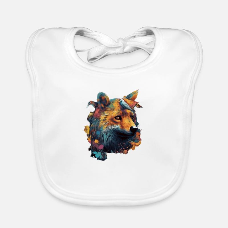 Fuchs Füchse Bunt Geschenkidee Baby Bio-Lätzchen