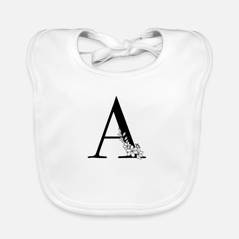 Letter A Organic Baby Bibs