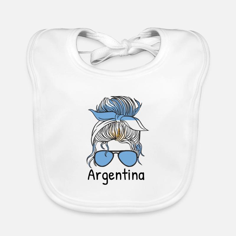 Drapeau de l’Argentine Amérique du Sud Drapeau argentin Bavoir bio Bébé