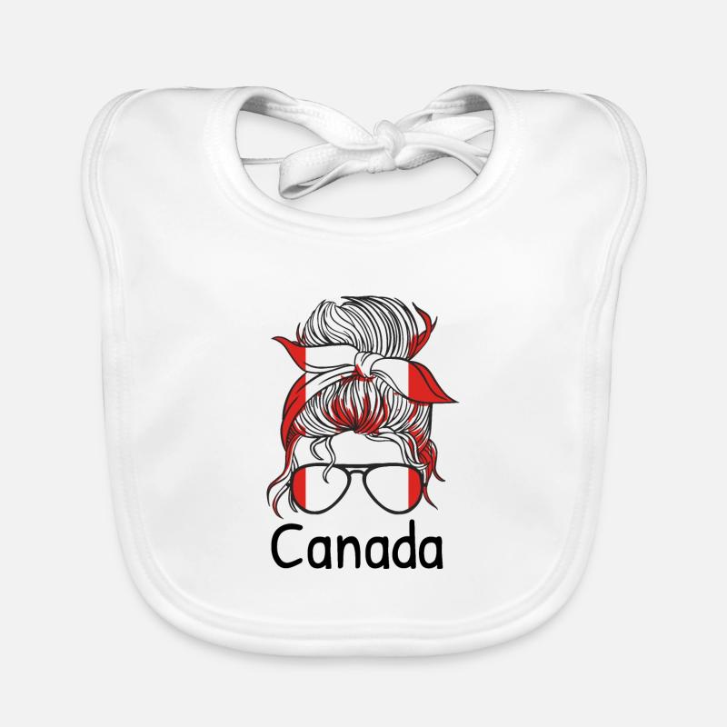 Canada Flag Maple Leaf Canadian Flag Canada Organic Baby Bibs