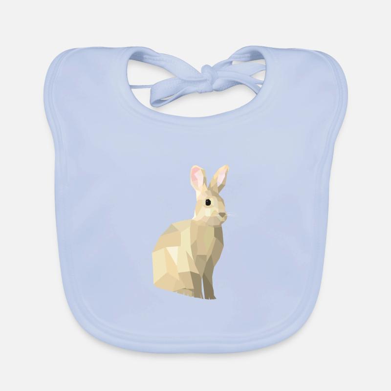 Lapin Lowpoly - Nyhaux Bavoir bio Bébé