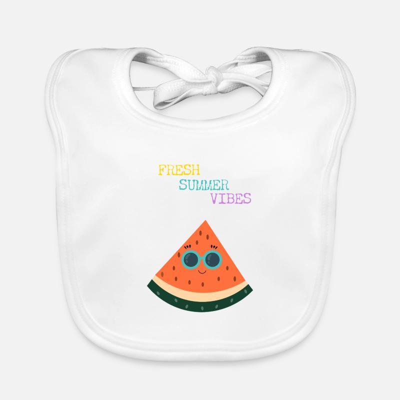 Funny Melon - Fresh Summer Vibes - Idée cadeau Bavoir bio Bébé