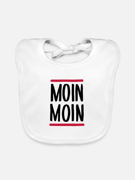 Moin Moin - Baby Bio-Lätzchen - Weiß - Vorne