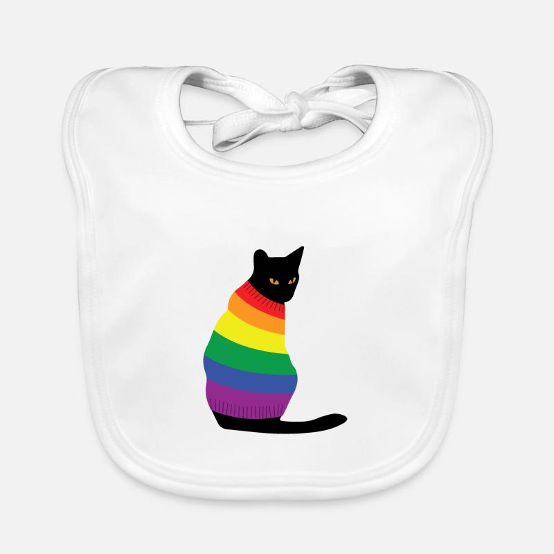 rainbow cat Organic Baby Bibs
