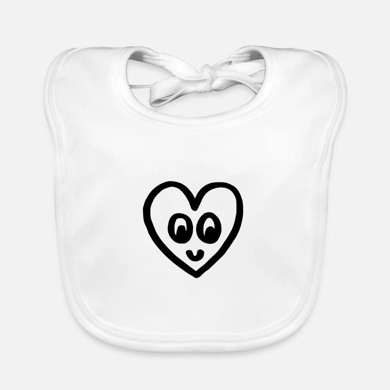 Smiling heart Organic Baby Bibs