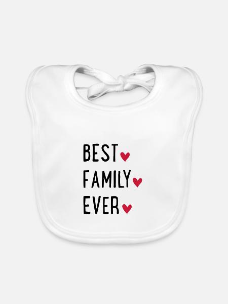 Meilleure famille - Bavoir bio Bébé - blanc