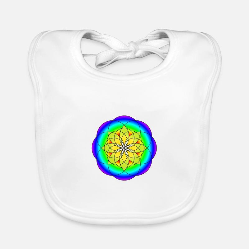 Fleur du cercle arc-en-ciel Bavoir bio Bébé