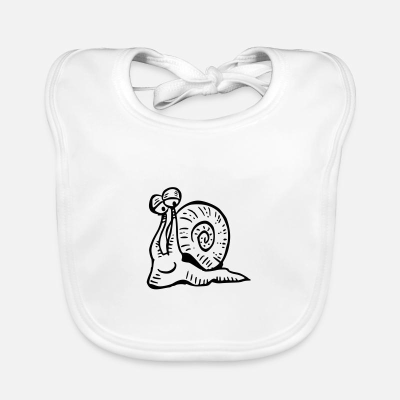 Schnecke schwarz Baby Bio-Lätzchen