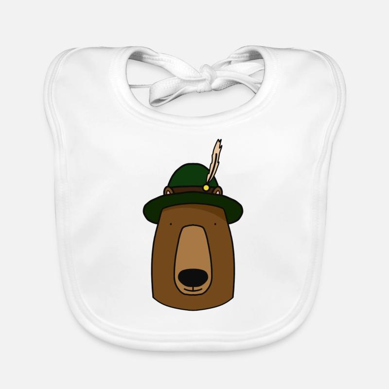 Bear with hat Organic Baby Bibs