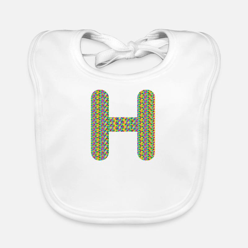 Coeur coloré H Design - Unique et élégant ! Bavoir bio Bébé