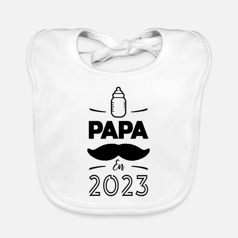 Papa en 2023 Bavoir bio Bébé