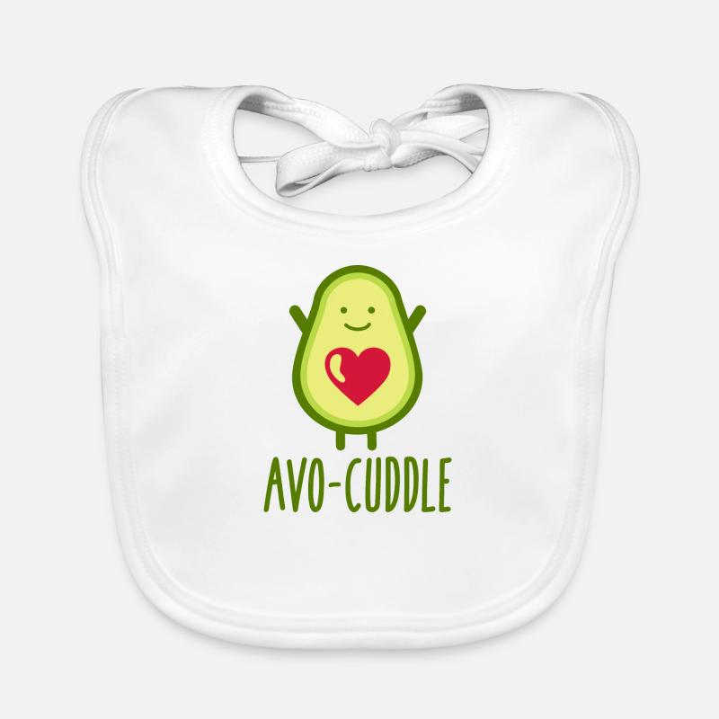 avocat - Bavoir bio Bébé - blanc