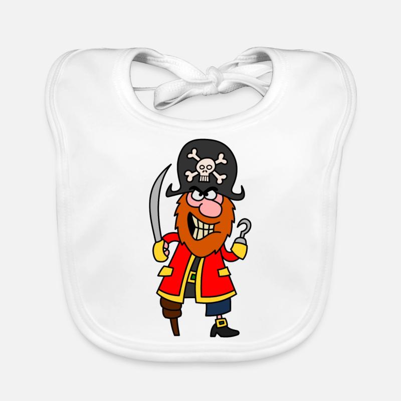 Pirate de bande dessinée Bavoir bio Bébé