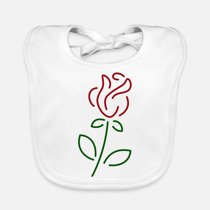 flower rose Organic Baby Bibs