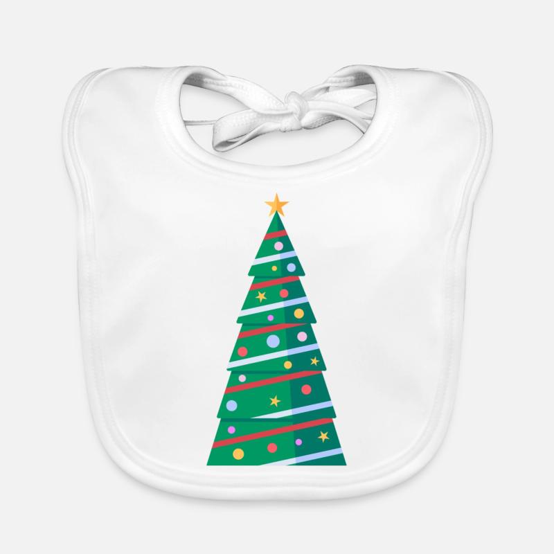 christmas tree christmas tree christmas tree Organic Baby Bibs