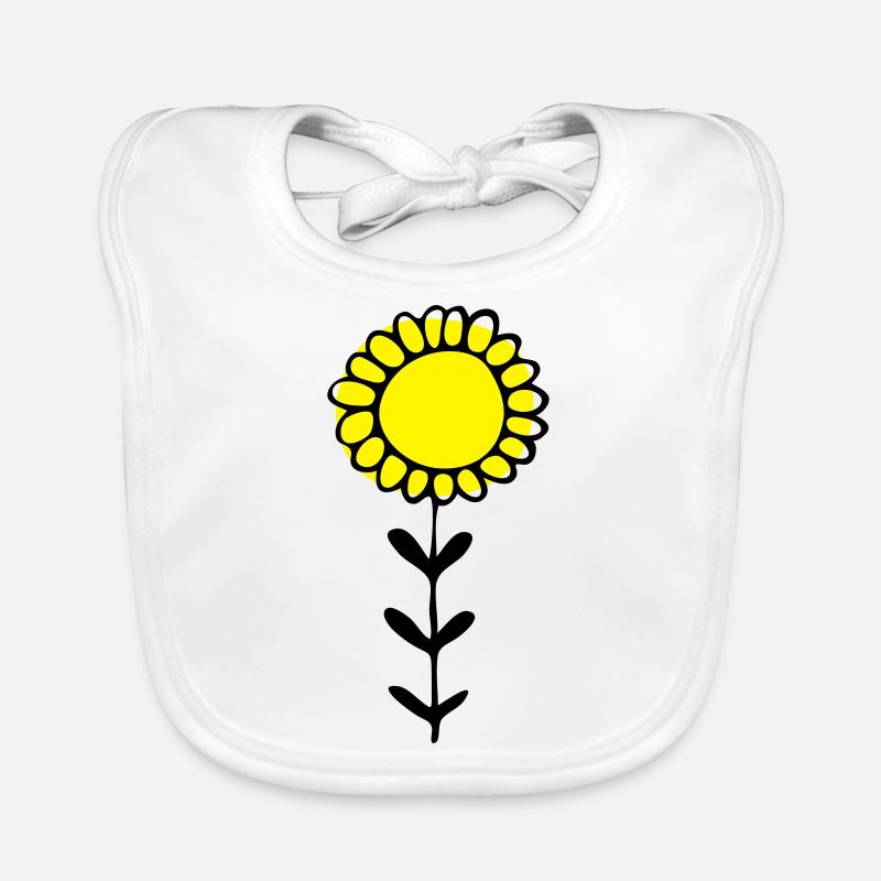 Sonnenblume Illustration Baby Bio-Lätzchen