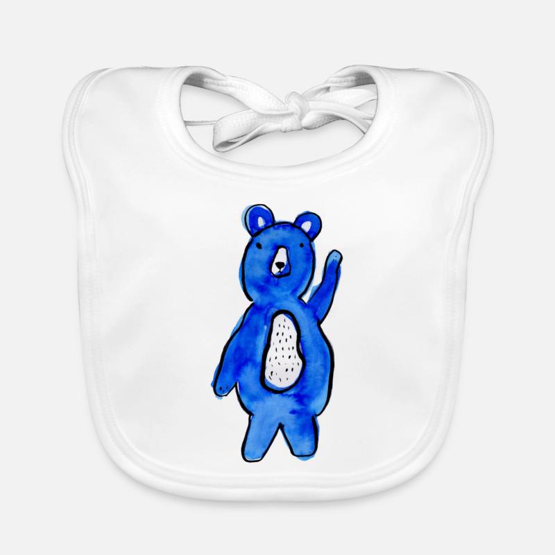 Bleu-ours Bavoir bio Bébé
