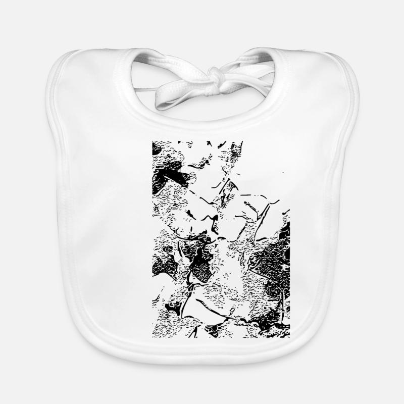Abstract image / line / black / pattern Organic Baby Bibs