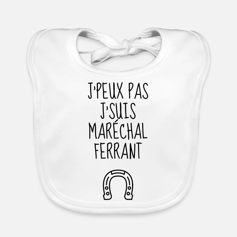 Maréchal-Ferrant / Maréchal ferrant / Métier / Job - Bavoir bio Bébé - blanc