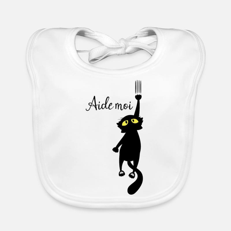 Black cat Organic Baby Bibs