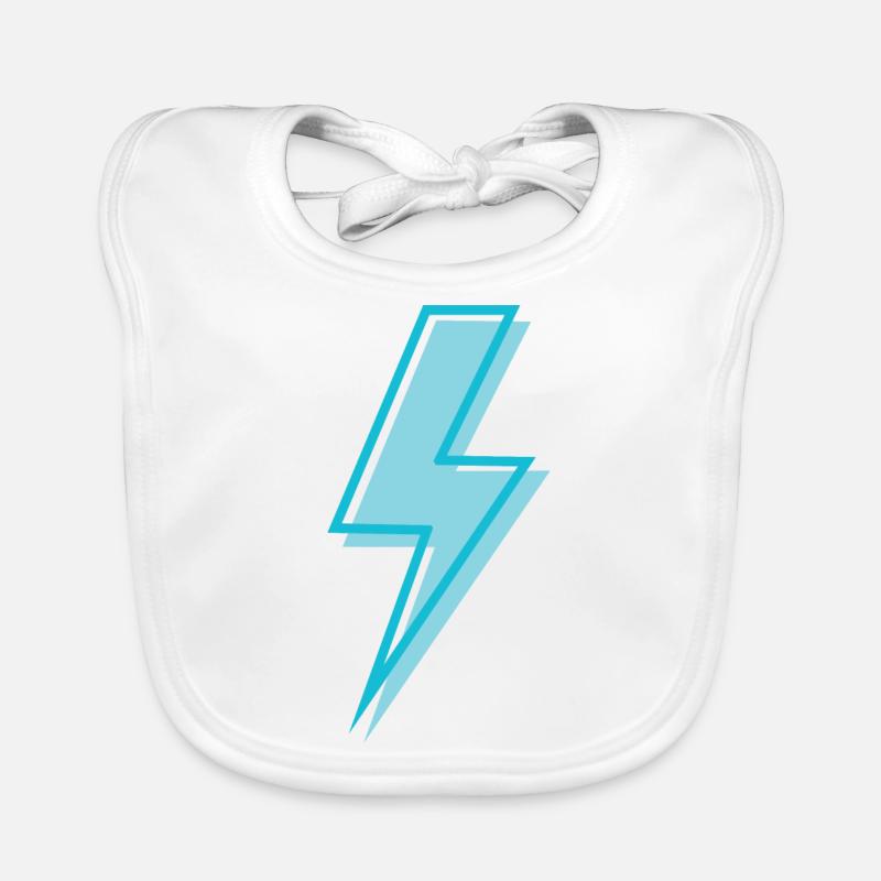 Sky blue lightning Organic Baby Bibs