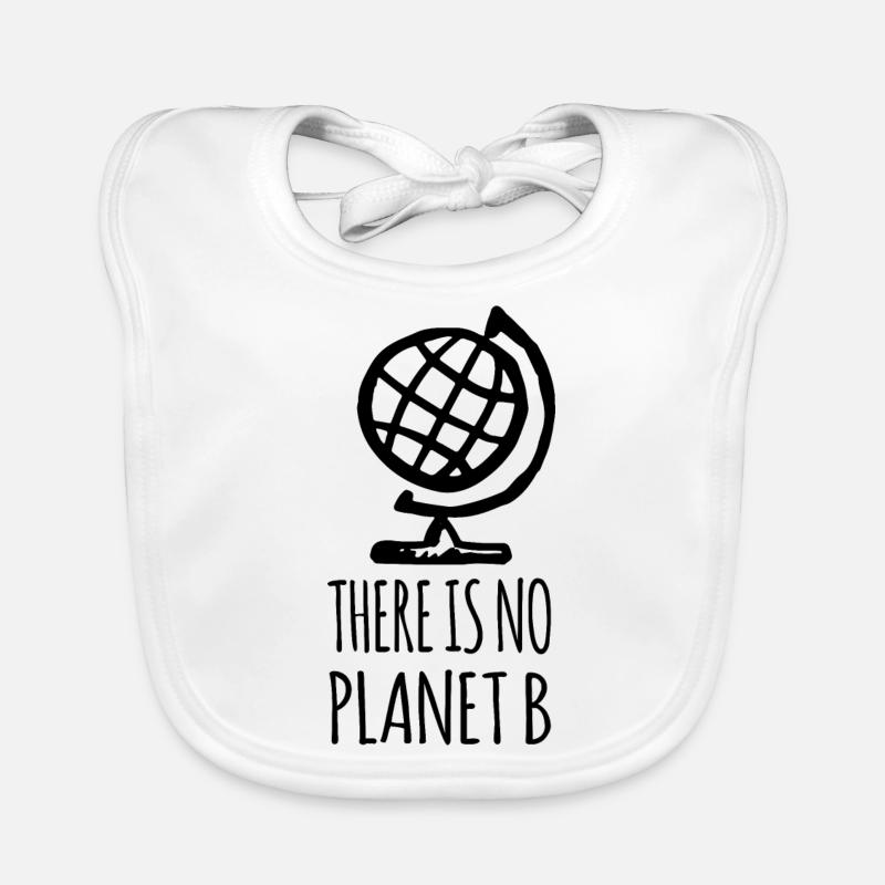 There is no Planet B - Globe Terrestre Bavoir bio Bébé