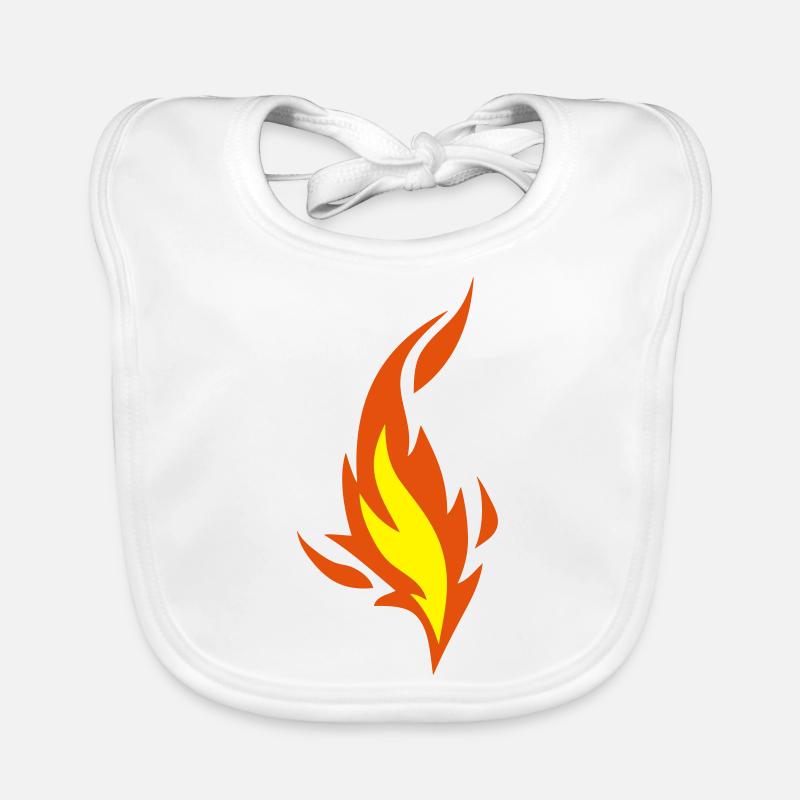 flamme feu flame Bavoir bio Bébé