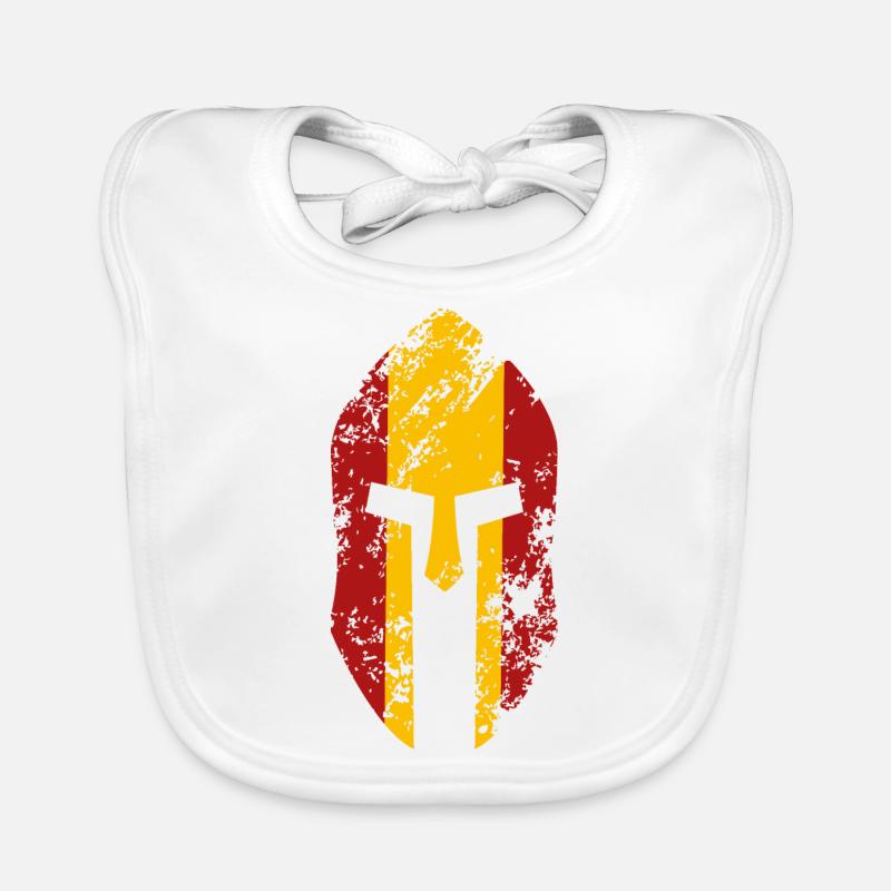 Casque spartiate avec le drapeau de l’Espagne Bavoir bio Bébé