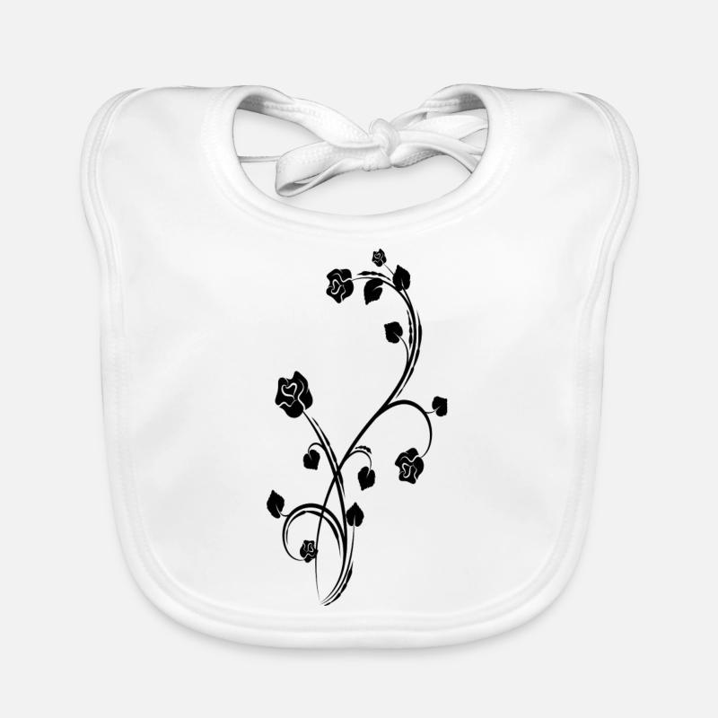 Flower vine Organic Baby Bibs
