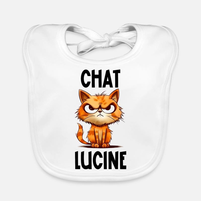 chat lucine Bavoir bio Bébé