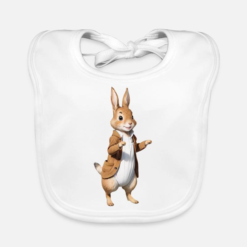 Mignon Lapin Brun 2 Bavoir bio Bébé