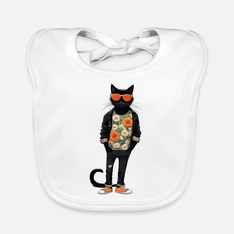 Coole Katze Baby Bio-Lätzchen