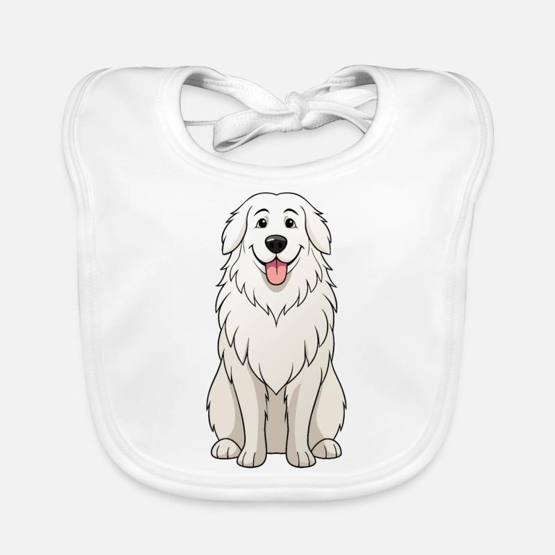 Ruhige Große Pyrenäen Digitale Kunst Baby Bio-Lätzchen